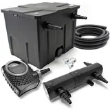 Wiltec SunSun CBF-350 CUV-224 24W SET NEO3800 Pumpe Schlauch Teichfilterset
