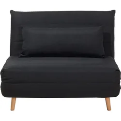 1-Sitzer Schlafsofa SETTEN Stoff Schwarz