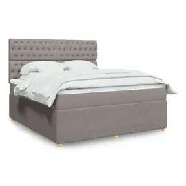 vidaXL Boxspringbett 180 x 200 cm Taupe