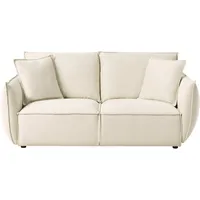 Beliani Sofa 3-Sitzer Kunes Stoff Hellbeige