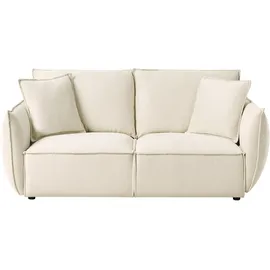 Beliani Sofa 3-Sitzer Kunes Stoff Hellbeige