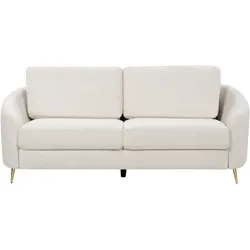 3-Sitzer Sofa hellbeige / gold TROSA