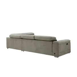 Uno Eckcouch Mikrofaser 3-Sitzer Grau
