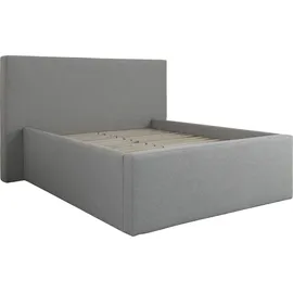 Home Affaire Polsterbett HOME AFFAIRE "Dalina", grau (hellgrau), B:191cm H:124cm L:247cm, Struktur (100% Polyester), Betten, Polsterbett, geradliniges Kopfteil, in 5 Breiten, auch in 220cm Länge