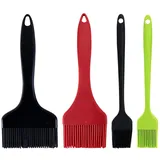 DASHUI 4er Set Backpinsel Silikon, Silikonpinsel Küche 21cm Länge, Breiter Ölpinsel Kochpinsel, 9.1/7/ 3.2cm(2pcs) Breiter Kochpinsel, für Kochen, Bbq Grillen