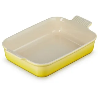 Le Creuset Rechteckige Auflaufform Tradition aus Steinzeug, 32 cm, 2.31 kg, Citrus, 71102324030001