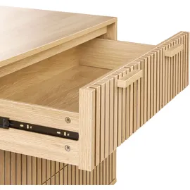 Beliani Kommode Lynwood 3 Schubladen Hellbraun