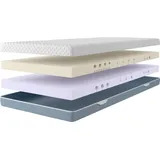 Älgdröm »Flipper, 7 Zonen Matratze 90x200 cm, 140x200 cm & weitere Größen«, 19 cm hoch, Raumgewicht: 39 kg/m3, (1 St., 1-tlg.), vier unterschiedlich feste Liegeseiten(H2+3/H3+4/H4+H5) wendbar