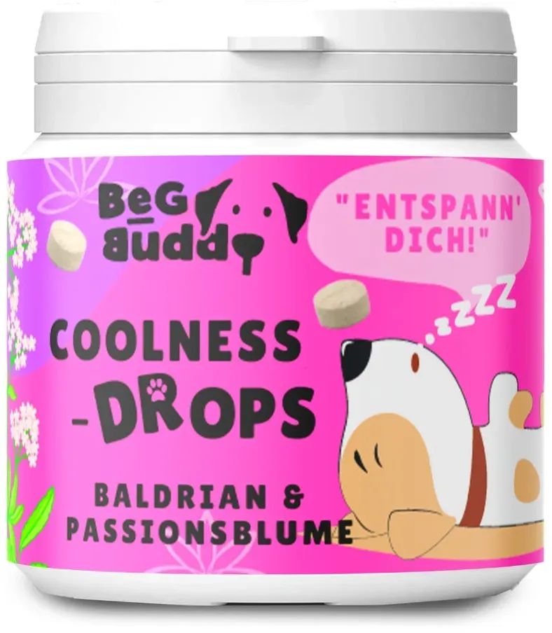 Coolness-Drops mit Baldrian, natürliche Beruhigung Hund 60 St