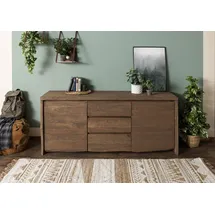 MASSIVMOEBEL24.DE Sideboard Mango 185x48x80 braun geölt / sandgestrahlt PURE MANGO #115