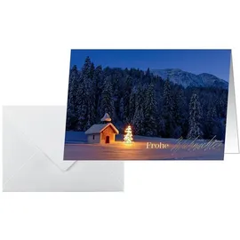 Sigel Weihnachtskarte Christmas Chapel A6 quer (A5)"