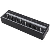 Focket 8 Kanal Stereo Kopfhörer Verstärker, tragbarer Mini Kopfhörer Splitter, 3,5 mm TRS 12V Stereo Verstärker für Sound Mixer, Referenz Monitoring, persönliches Abhören