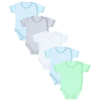 TupTam Baby Kurzarm 5er Pack – Wickelbody Body Baby aus Baumwolle für Jungen und Mädchen, Farbe: Junge, Größe: 68 - 68