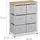 Relaxdays Sideboard 73 x 60 x 32 cm hellgrau/Natur