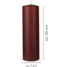 HS Candle Stumpenkerze Ø7 cm 20 cm braun