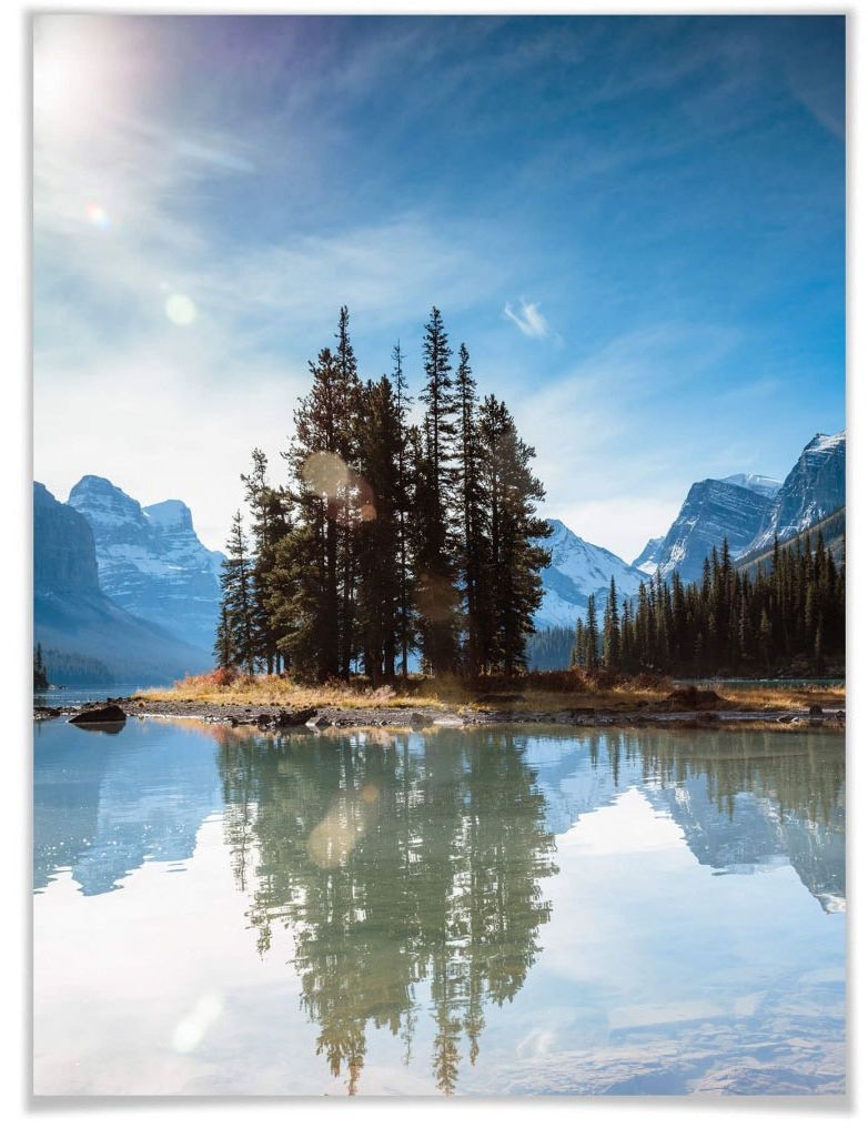 Wall-Art Poster »Jasper Nationalpark Kanada«, Kanada, (1 St.), 98383446-0 bunt B/H/T: 40 cm x 50 cm x 0,1 cm