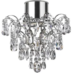Kronleuchter IP44 für das Badezimmer GU10 Kristallglas chrom