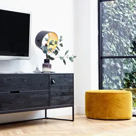 Woood Hocker Sara Samt 60 x 36 x 60 cm Gelb
