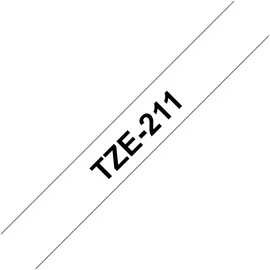 Brother TZe-211 laminiert weiß auf schwarz 0,6cm x 8m