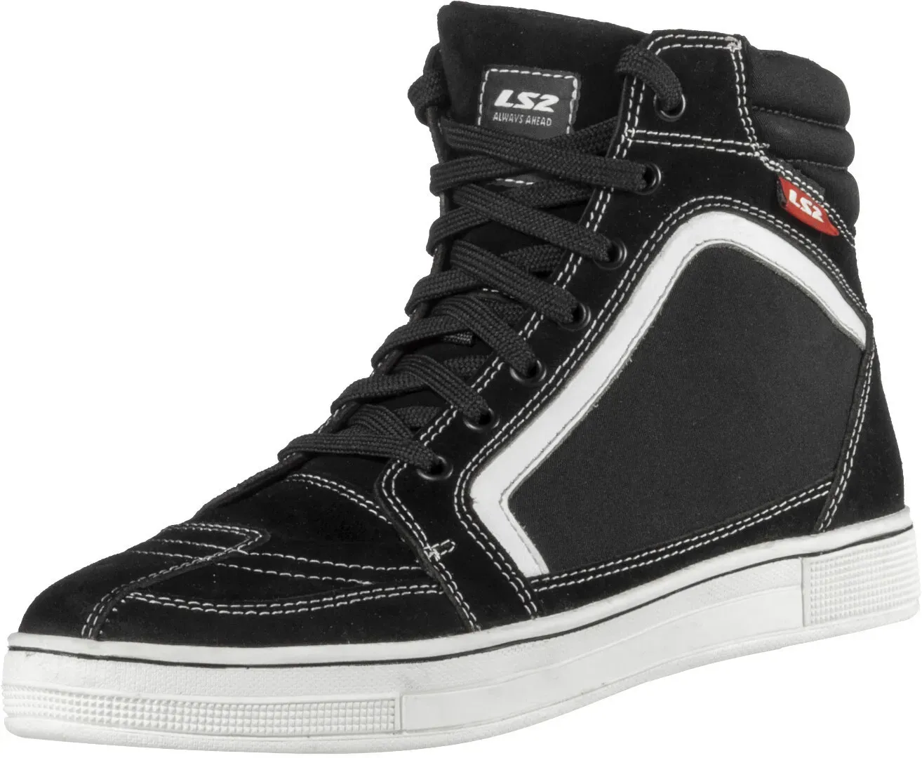LS2 Doron Motorrad Schuhe, schwarz-weiss, Größe 39 für Männer