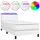 vidaXL Boxspringbett mit Matratze & LED Weiß 90x200 cm Kunstleder