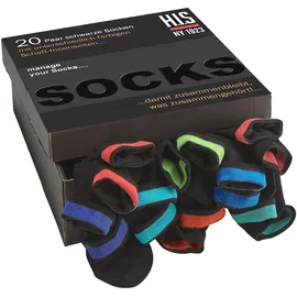 H.I.S. H.I.S Socken (Box, 20 Paar) schwarz 43-46,