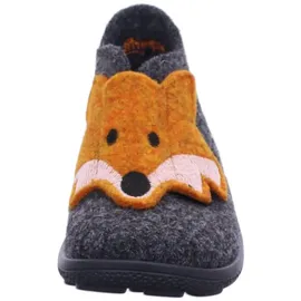 superfit Jungen - Schuhe HAPPY Slipper, Modern, GRAU/ORANGE 4700, 27