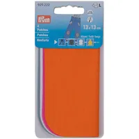 Prym 929222 Patches Köper, Reparaturpatch, 13 x 13 cm, orange, pink, weiß, blau