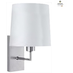 Hufnagel Wandleuchte HAVANNA, rund, E14 max. 46W, nickel matt / Schirm cremeweiß, Perlmutteffekt HUF-230413-41