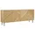 miliboo Design-sideboard aus hellem, massiver Eiche mit Gravur und schwarzem Metall, 4 Türen, B180 cm Archipel