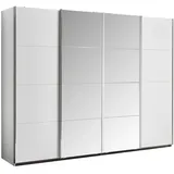 Rauch Möbel Schiebetürenschrank, Klar, Weiß, Metall, 8 Fächer, 316x230x62 cm, Blauer Engel, BQ - Bündnis für Qualität, Made in Germany, Schlafzimmer, Kleiderschränke, Schwebetürenschränke