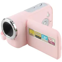 Bvznmilhd Kinder-Videokamera, 16 MP, 1080p HD-Digitalkamera, 2,0-Zoll-Farb-TFT-Bildschirm mit 16-fachem Zoom, zum Aufnehmen von Fotos und Videos für Kinder, inklusive Trageriemen für einen (Rosa)