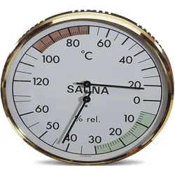 Sauna-Klimamesser Ø 100 mm, Kombiniertes Thermo- und Hygrometer
