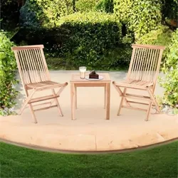 Garten Beistelltisch Teakholz 50 x 50 cm, Teakholz-Tisch, langlebig, massiv & robust, Raburg