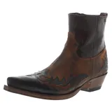Sendra Boots Herren Cowboy Stiefel 16698 Quercia Camello Lederstiefelette Westernstiefelette Braun 44 EU - 44 EU