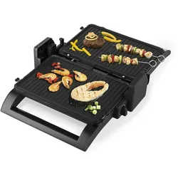 Princess 112536 Multi Grill, auswechselbare Platten, Schwarz/Silber, 1500 Watt