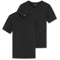 SCHIESSER UNCOVER by SCHIESSER Herren T-Shirts im Pack - Vorteilspack, V-Ausschnitt, S-3XL Schwarz L