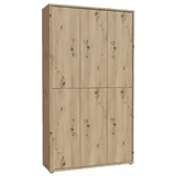Forte Alice Springs Schuhschrank 109,2 x 34,9 x 191,9 cm beige