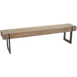 Mendler Sitzbank HWC-A15, Esszimmerbank Bank, Tanne Holz rustikal massiv MVG-zertifiziert ~ naturfarben 195cm