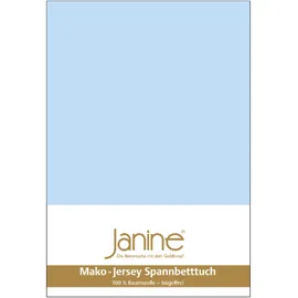 JANINE 5007 Mako-Feinjersey 180 x 200 - 200 x 200 cm hellblau