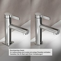 Keuco IXMO Pure 100 Waschtischarmatur 59502011100 Ausladung 110mm, ohne Ablaufgarnitur, verchromt