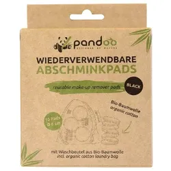 Pandoo Bio-Baumwolle Abschminkpads Schwarz 10 St