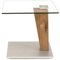 Vierhaus Vierhaus, 5631-WEIX-GKL, Glas/Massivholz/MDF, höhenverstellbar + rollbar, 55 x