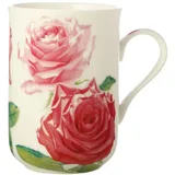 Maxwell & Williams JY0038 Kaffee-Tasse 350 ml – Serie Floriade – Bone China Porzellan Weiß glatt – in Geschenkbox, Rose