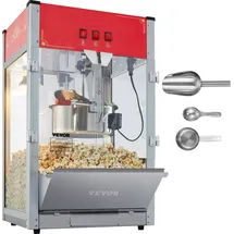 Vevor Popcornmaschine Popcornautomat Popcorngerät 1440 W Popcornmaschine, 12-oz-Kessel für 80 Tassen pro Ladung, Popcornmaschine für die Arbeits...