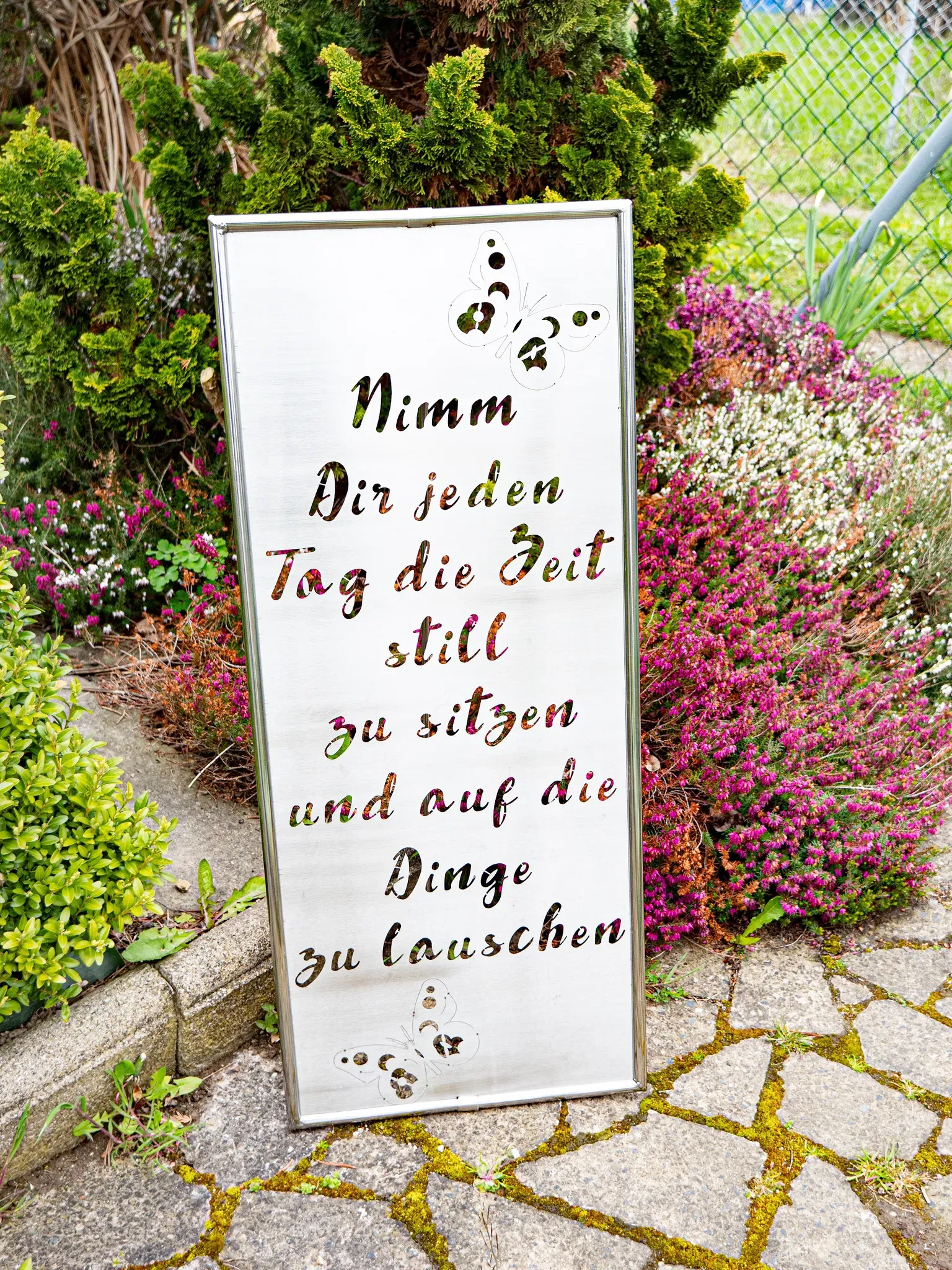 Gartenschild Nimm dir jeden Tag...