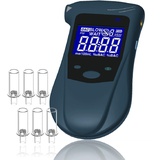 iBACheck Wiederaufladbarer Alkoholtester mit Hintergrundbeleuchtung. Digitaler Alkoholtester mit geringem Stromverbrauch. Benutzerfreundliches Alkoholmessgerät (Schwarz)