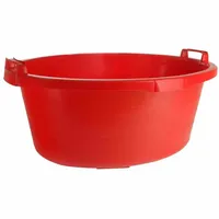 Lockweiler Wanne oval 65 cm/40 l rot hochstehende Griffe