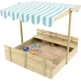 authentic sports & toys Plum Sandkasten aus Holz mit verstellbarem Sonnendach,