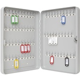 WEDO Schlüsselkasten mit 70 Schlüssel, pulverbeschichtetes Stahlblech 28 x 6 x 37 cm, Sicherheitsschloß inklusive 2 Schlüssel) lichtgrau